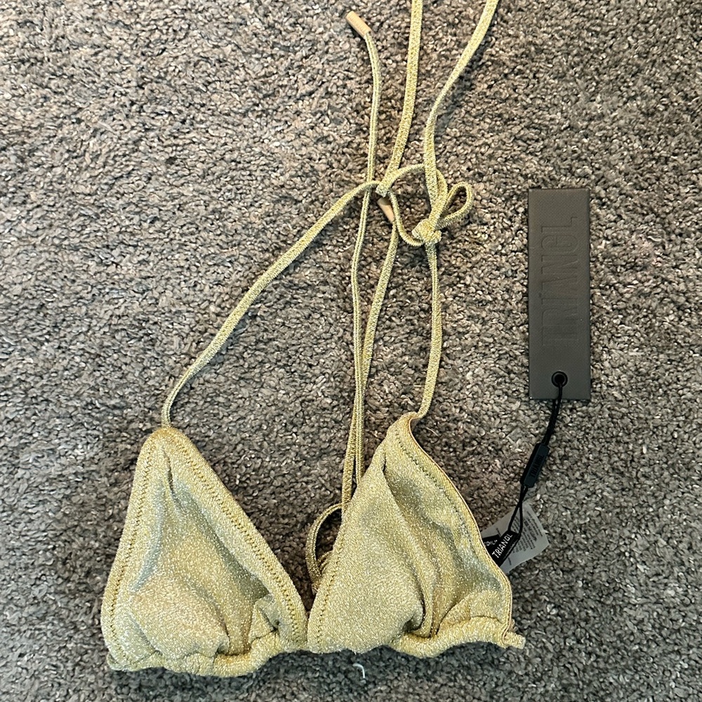 Triangl Swimwear Gold Bikni top